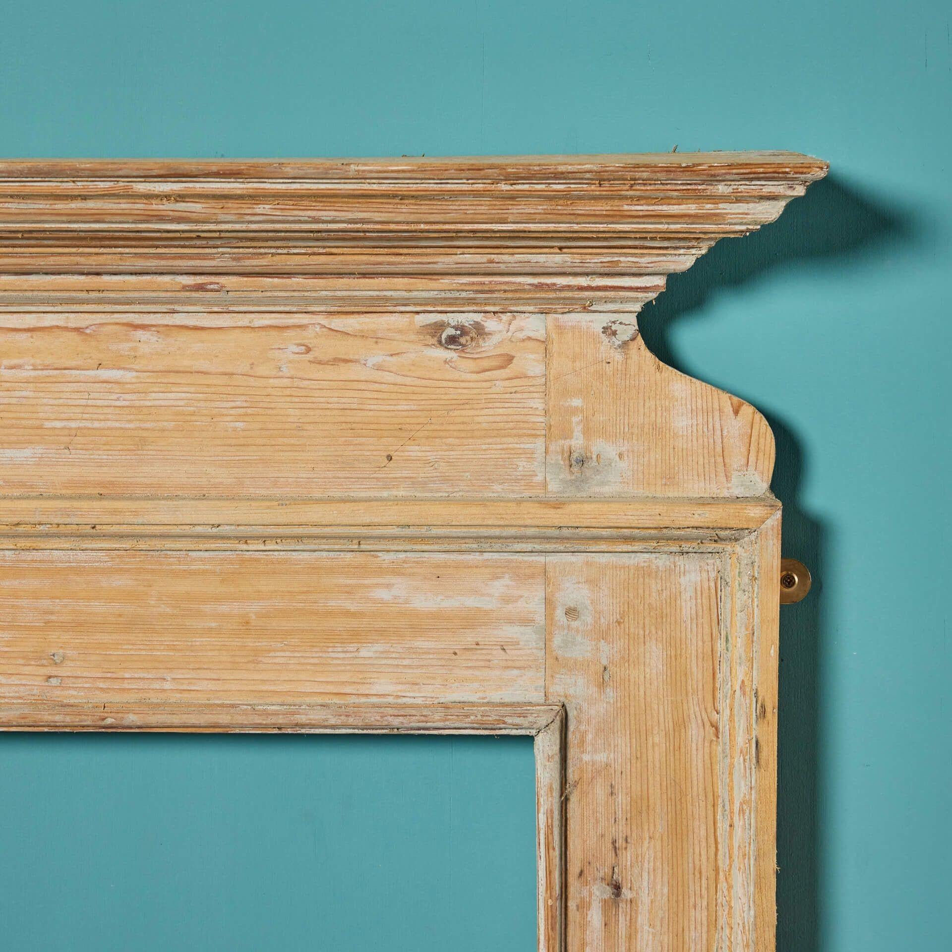 Original Georgian Stripped Pine Fire Mantel In Fair Condition In Wormelow, Herefordshire