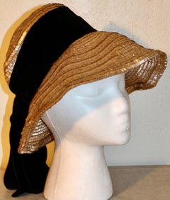 Original Gerard Albouy Woven Brass Hat 1940's