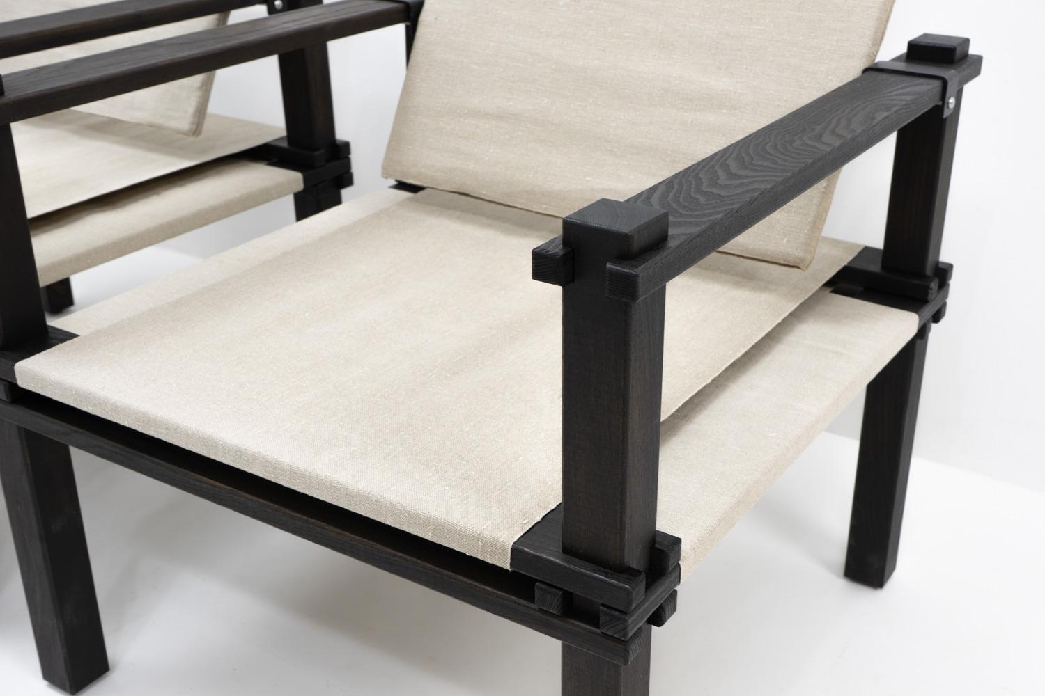 Ash Original Gerd Lange “Farmer” Armchairs, Germany 1960s