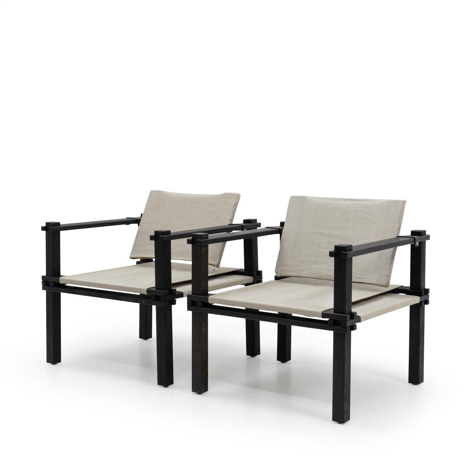 Mid-Century Modern Original Gerd Lange “Farmer” Armchairs, Germany 1960s - Set of Two