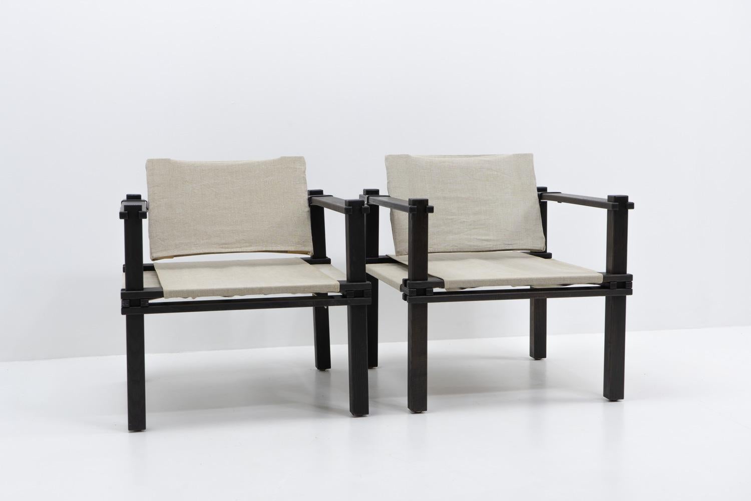 Original Gerd Lange “Farmer” Armchairs, Germany 1960s - Set of Two In Good Condition In Renens, CH