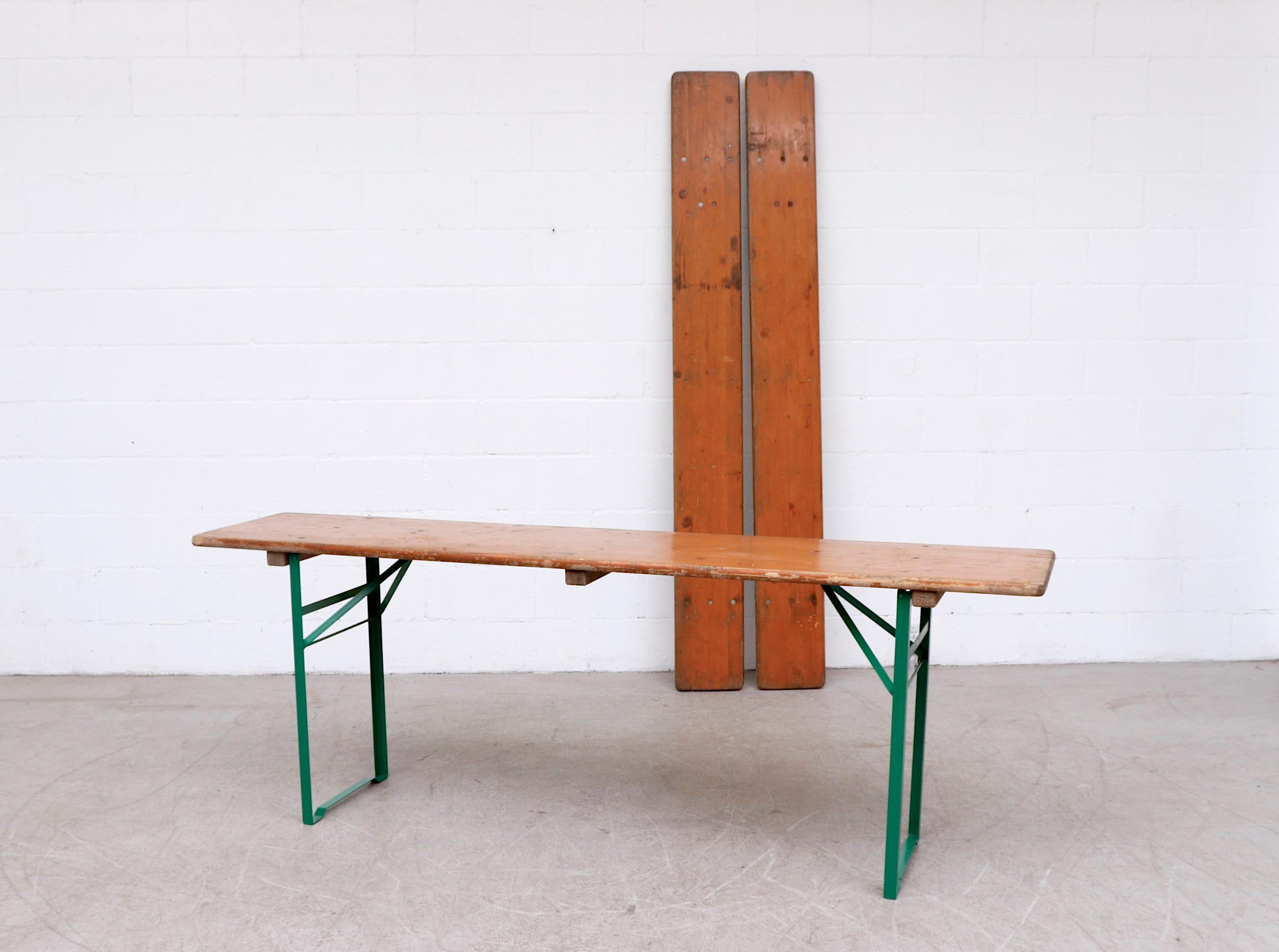 Metal Original German Beer Garden Table and Bench Sets