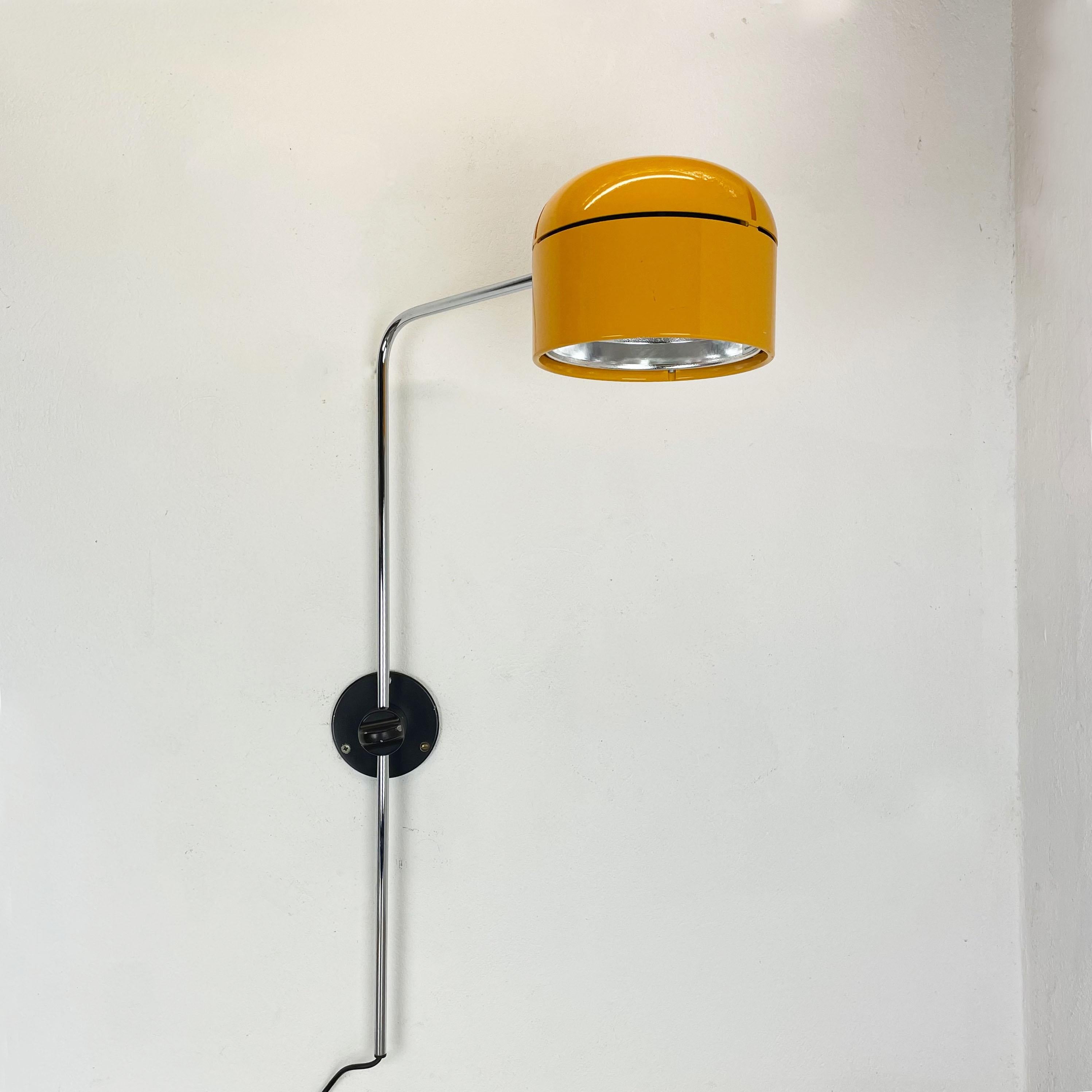 Metal Original German Space Age Yellow Wall Light Made by Staff, Germany For Sale