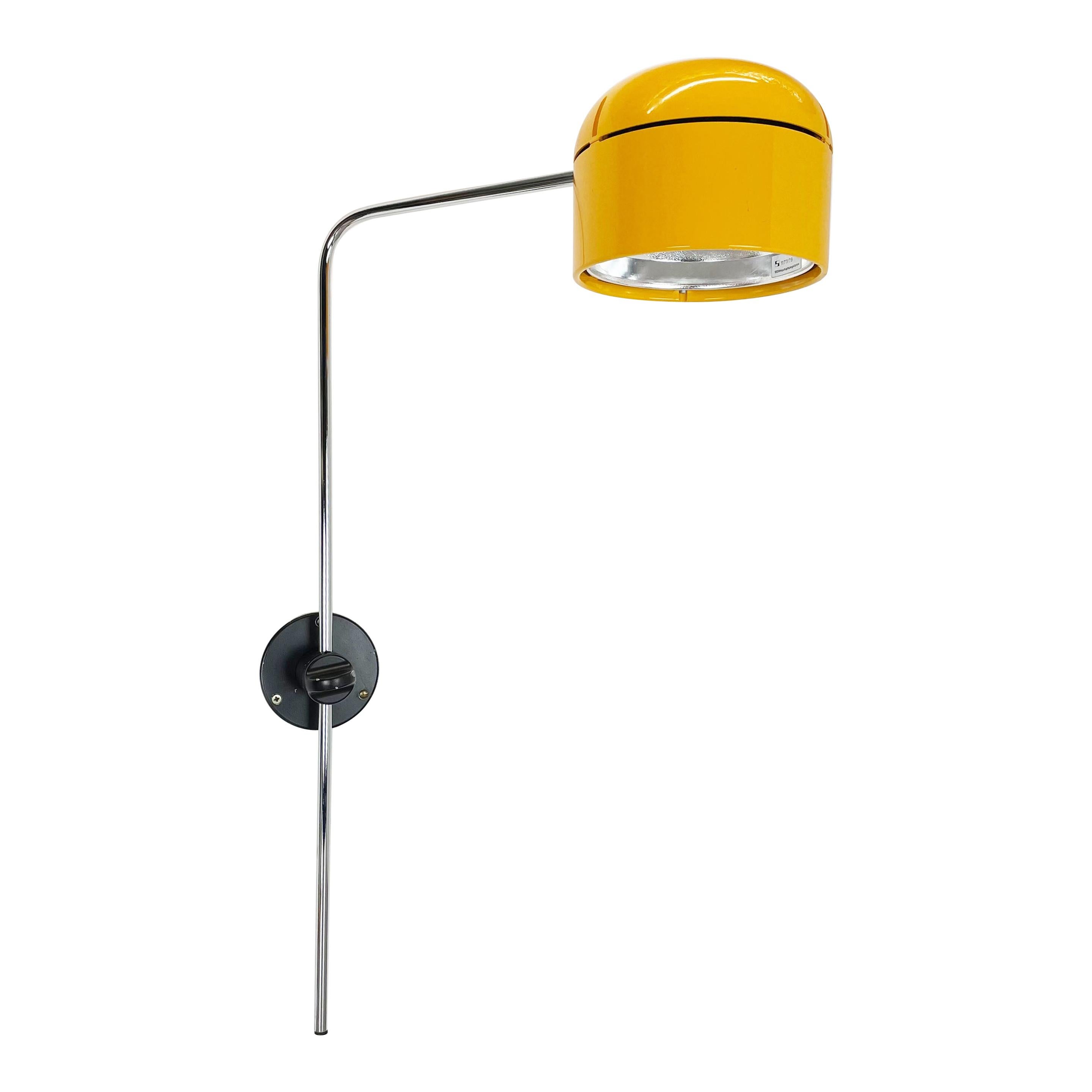 Original German Space Age Yellow Wall Light Made by Staff, Germany For Sale