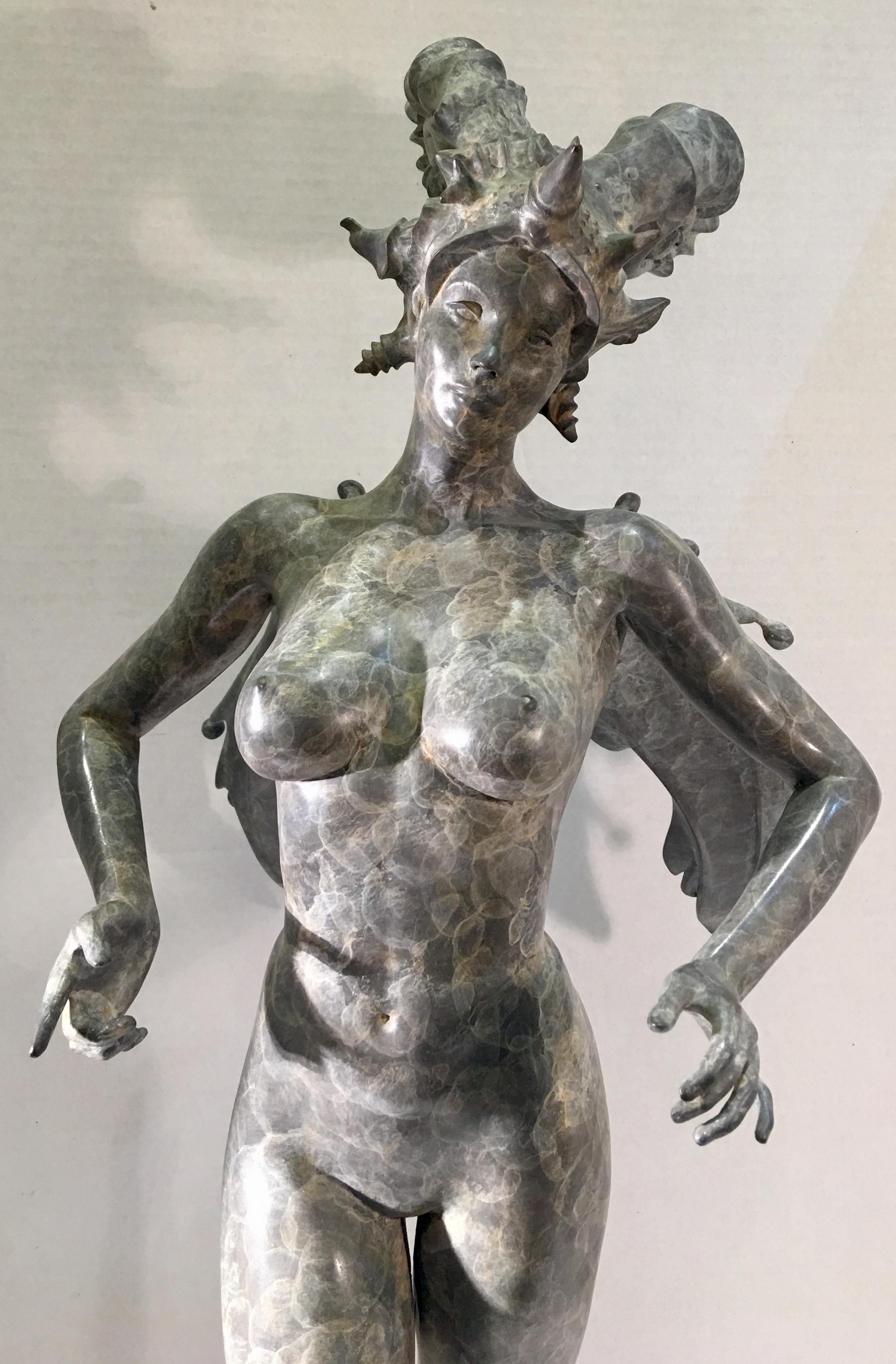 American Original Gil Bruvel Erotic Bronze Sculpture, 
