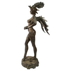 Original Gil Bruvel Erotic Bronze Sculpture, "The Messenger" Limited Edition