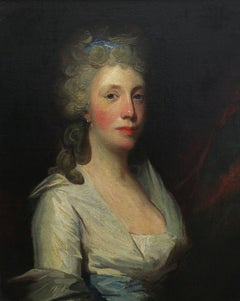 Original Gilbert Stuart Oil Painting Portrait of Henrietta Hillegas, ca. 1796