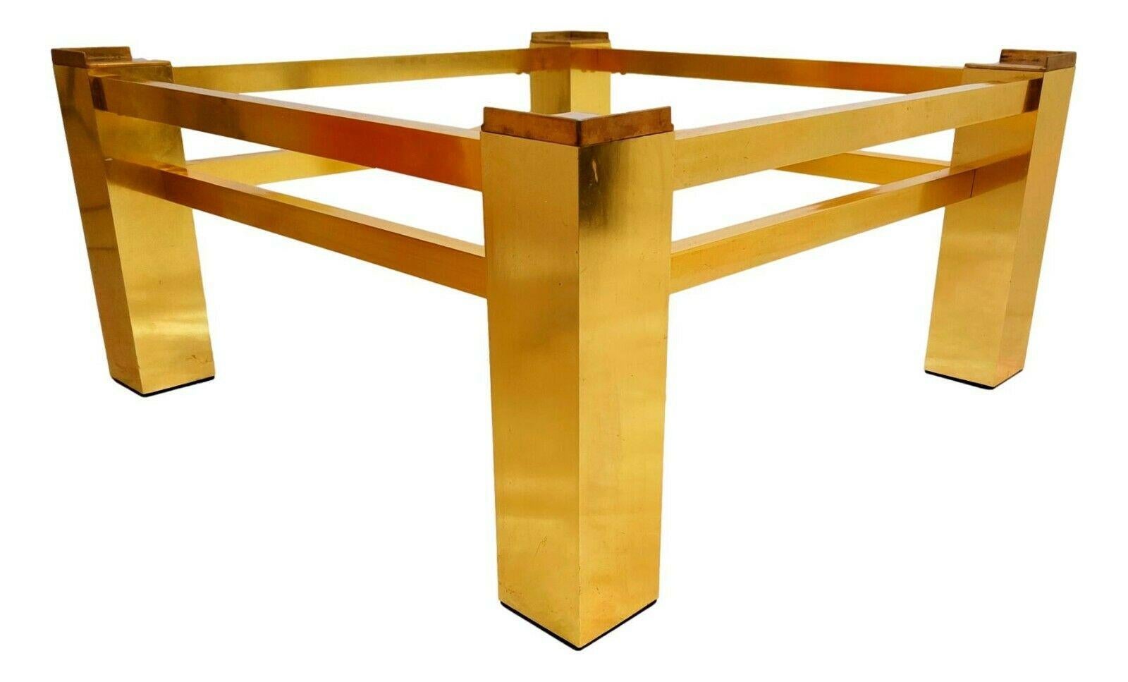 Original Gilded Aluminum Coffee Table, 1970s For Sale 1