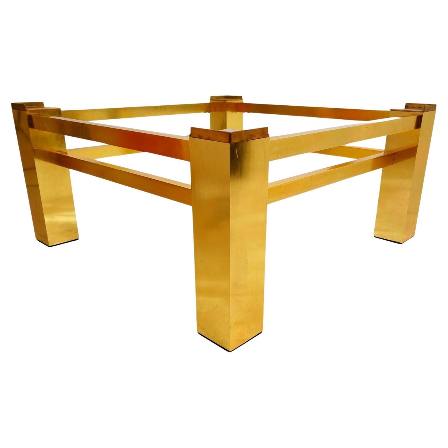 Original Gilded Aluminum Coffee Table, 1970s For Sale