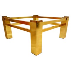 Vintage Original Gilded Aluminum Coffee Table, 1970s