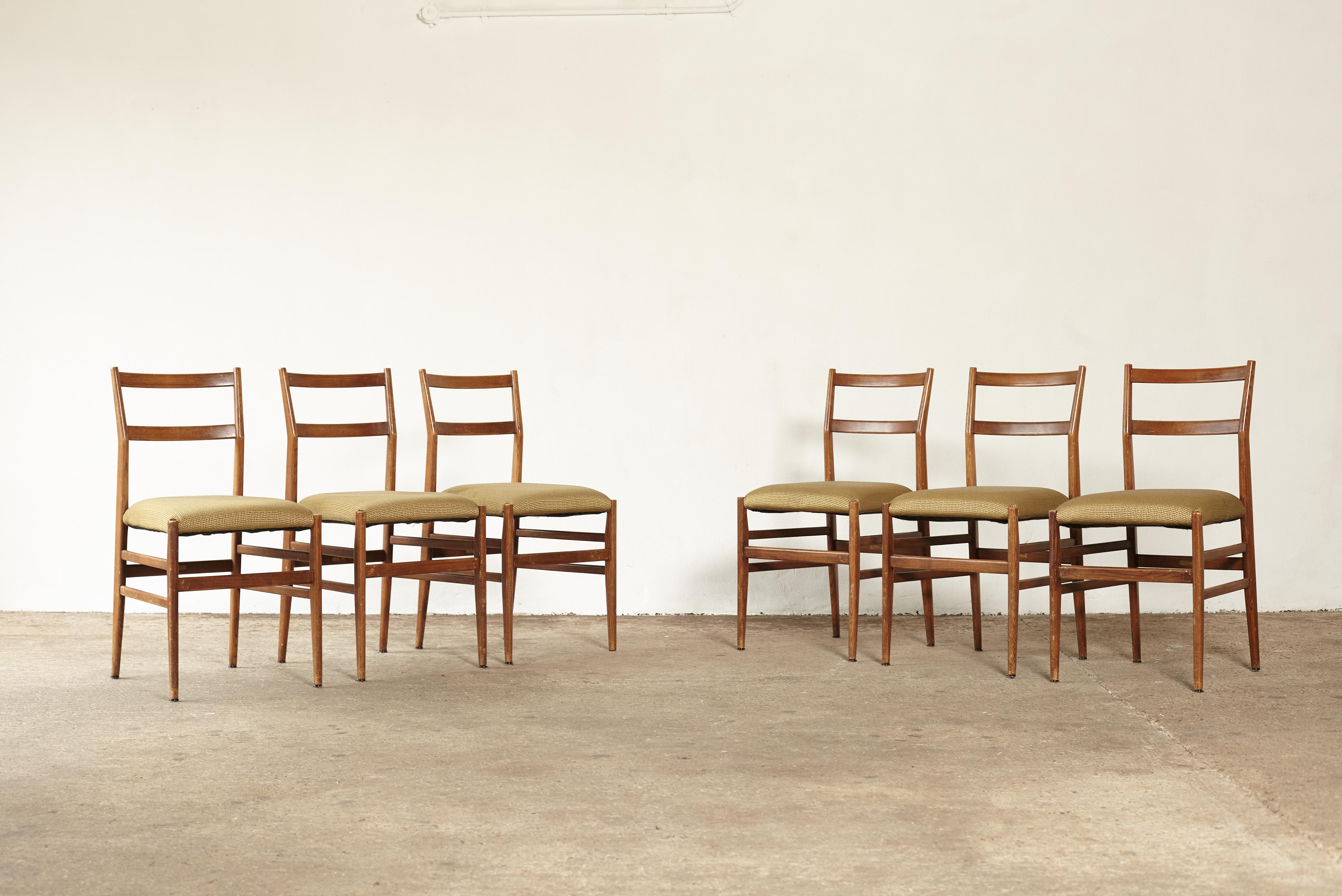 Original Gio Ponti Leggera Model 646 Dining Chairs for Cassina, Italy, 1950s 3