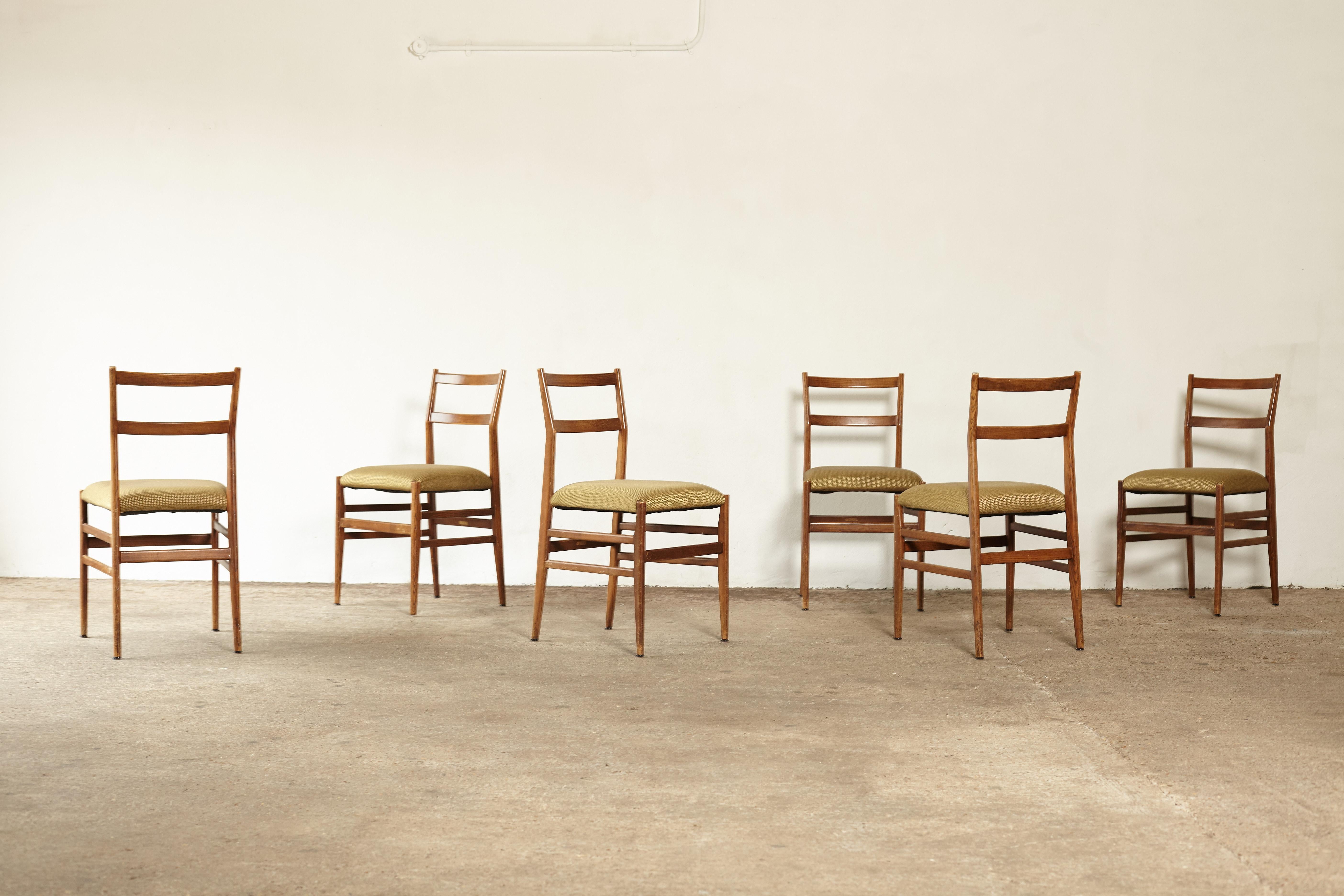 Original Gio Ponti Leggera Model 646 Dining Chairs for Cassina, Italy, 1950s 4
