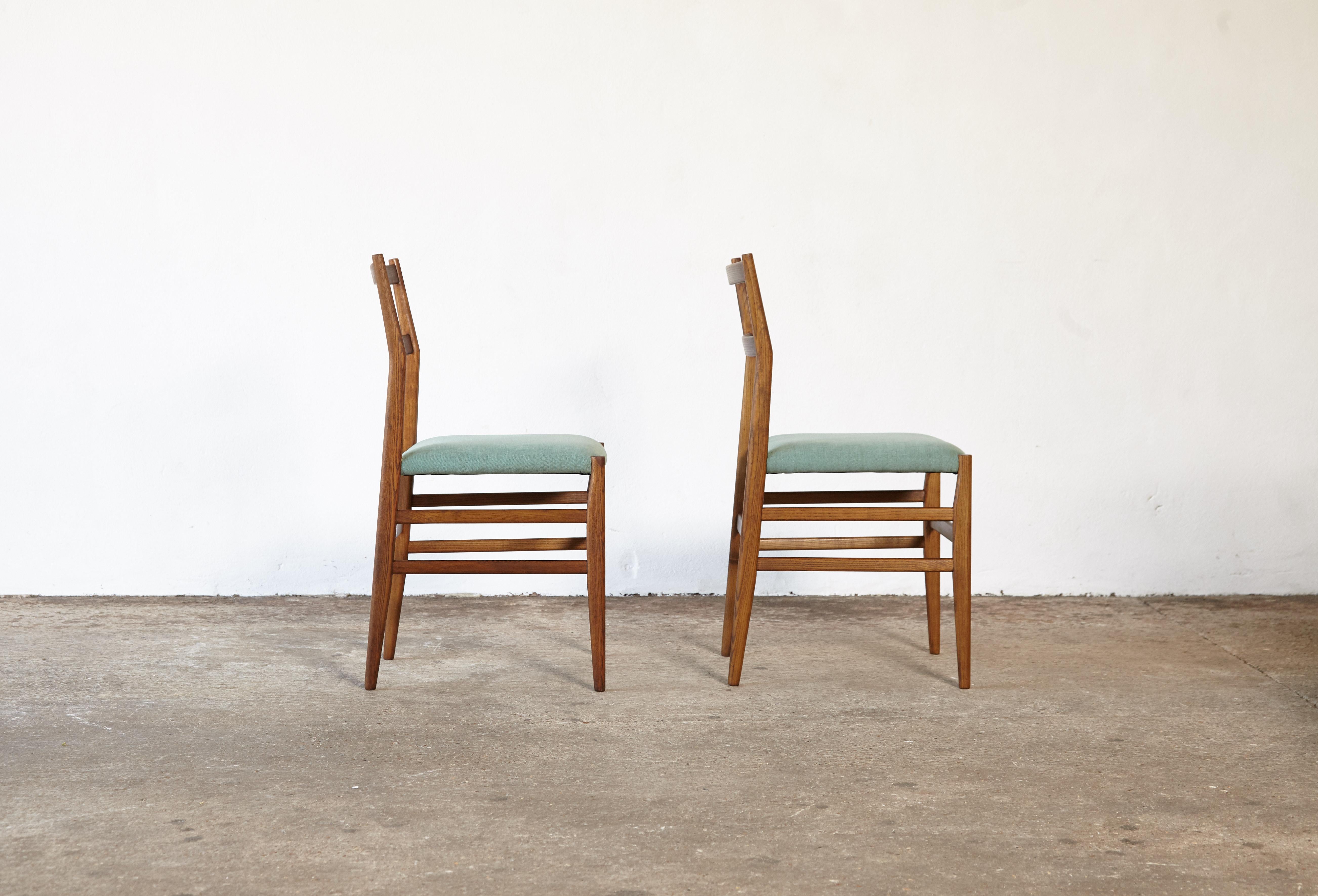 Fabric A Set of 12 Gio Ponti Leggera Model 646 Dining Chairs for Cassina, Italy, 1950s