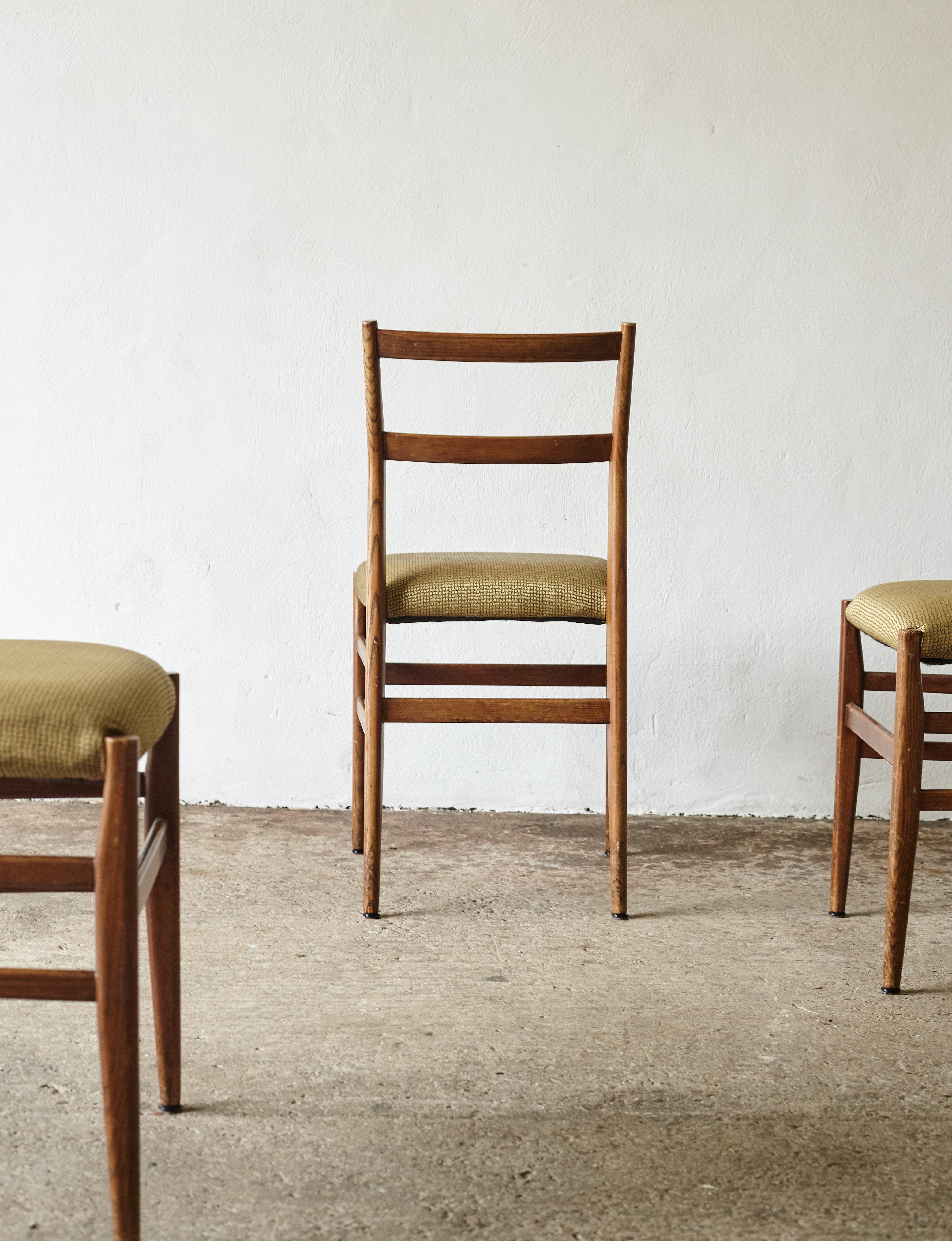 20th Century Original Gio Ponti Leggera Model 646 Dining Chairs for Cassina, Italy, 1950s