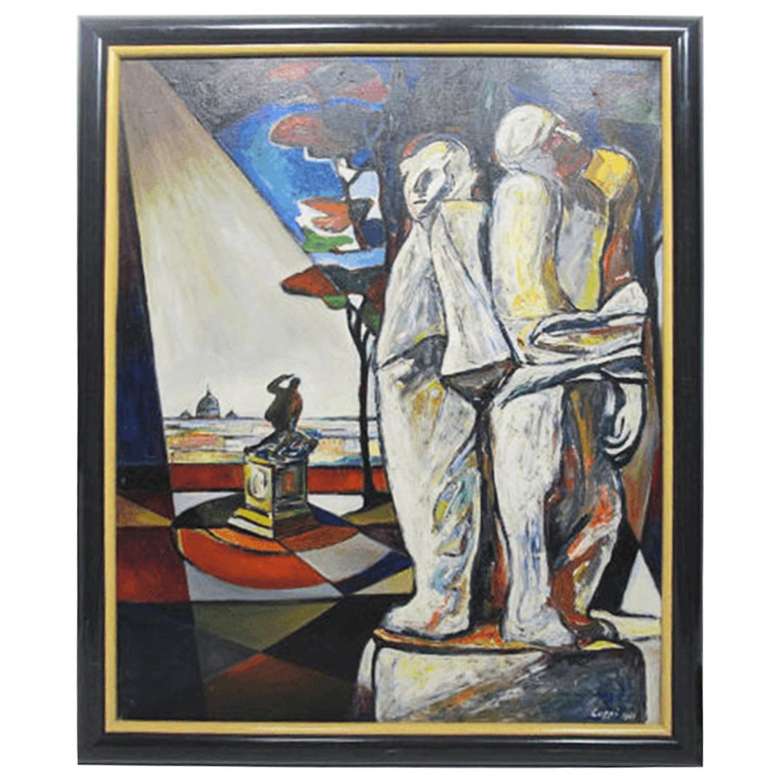 Original Giorgio Luppi Expressionism Oil Painting For Sale