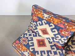 Original Giorgio Soressi Sofá de diseño Sofá 1990 Leder Ottoman