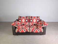 Original Giorgio Soressi Sofá Diseño Sofá 1990 Leder Zweisitzer