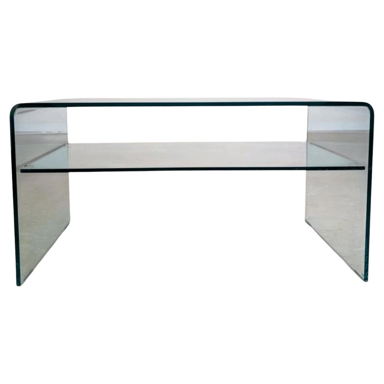 Original Glas Couchtisch Sovet Italia Design Beistelltisch en venta