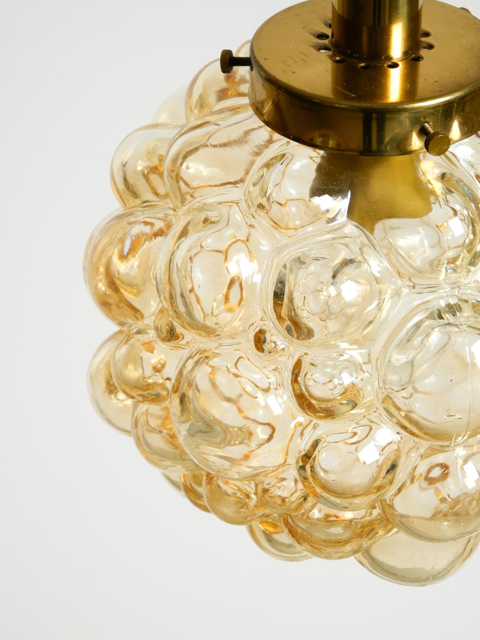Lampada a sospensione a bolle di vetro originale degli anni '60  Prodotto da Limburg in vendita 7