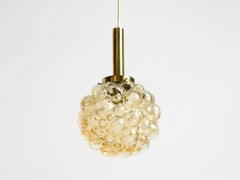 Original glass bubble pendant lamp from the 1960s  Manufactured by Limburg