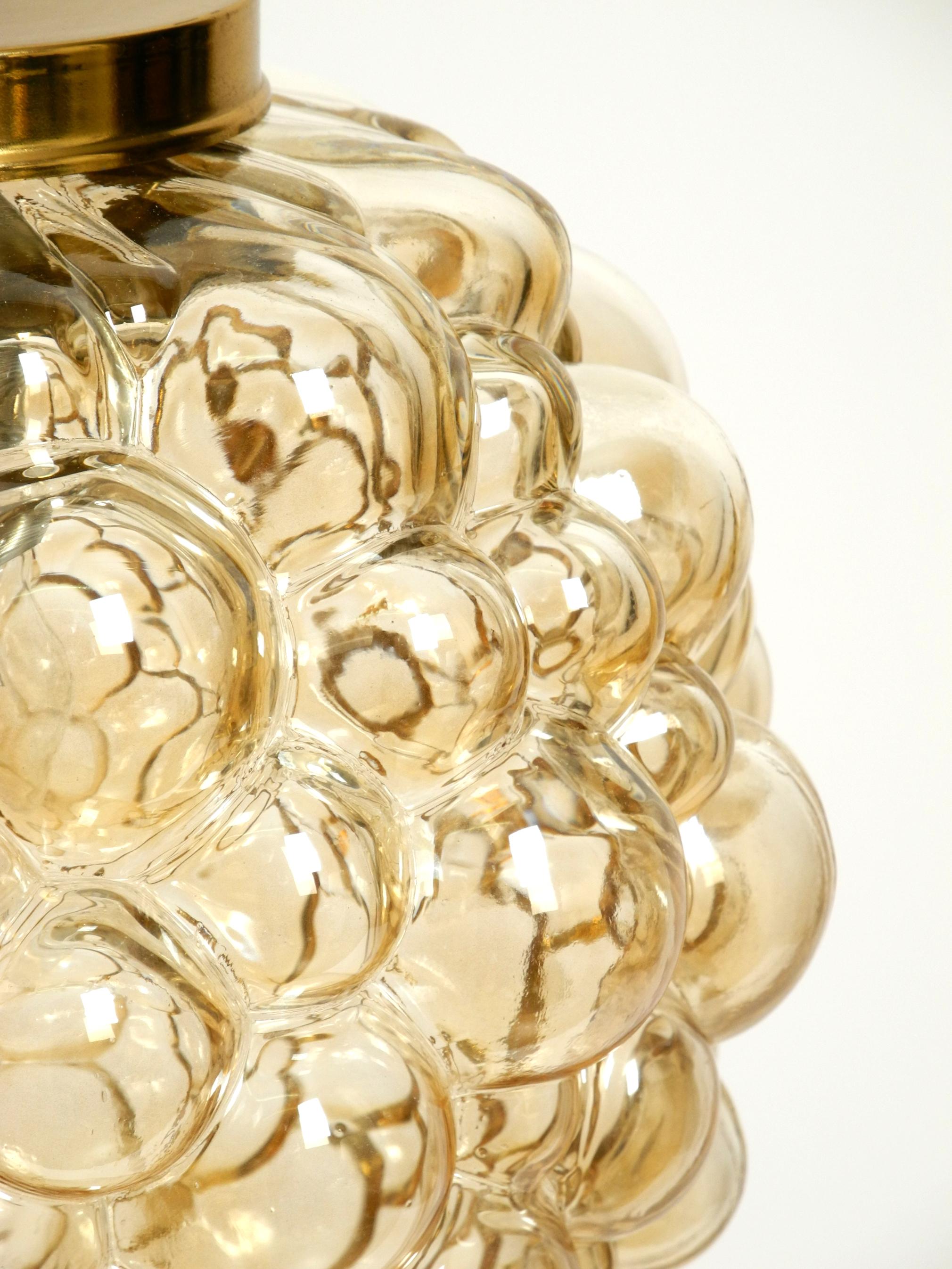 Original glass bubble pendant lamp from the 1960s  Manufactured by Limburg (Messing) im Angebot