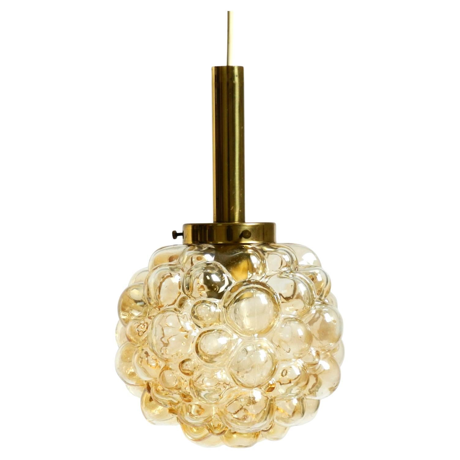 Lampada a sospensione a bolle di vetro originale degli anni '60  Prodotto da Limburg in vendita