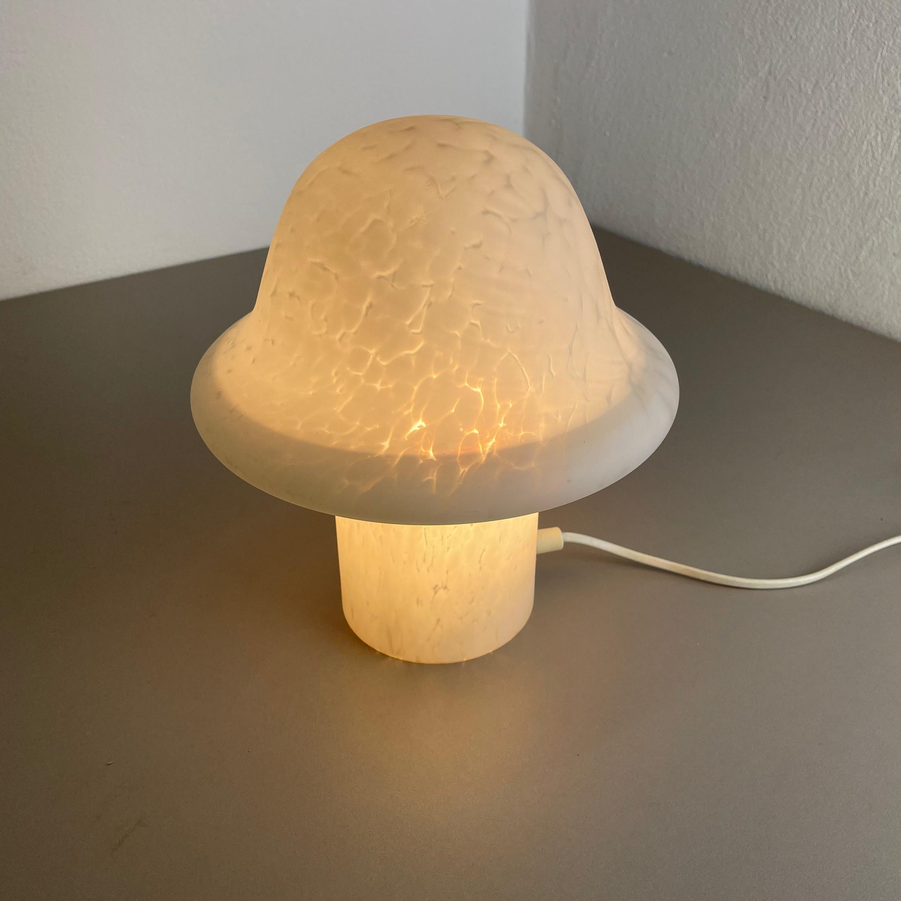 Original Glass Mushroom Desk Light by Peill & Putzler, Germany, 1970s For Sale 5