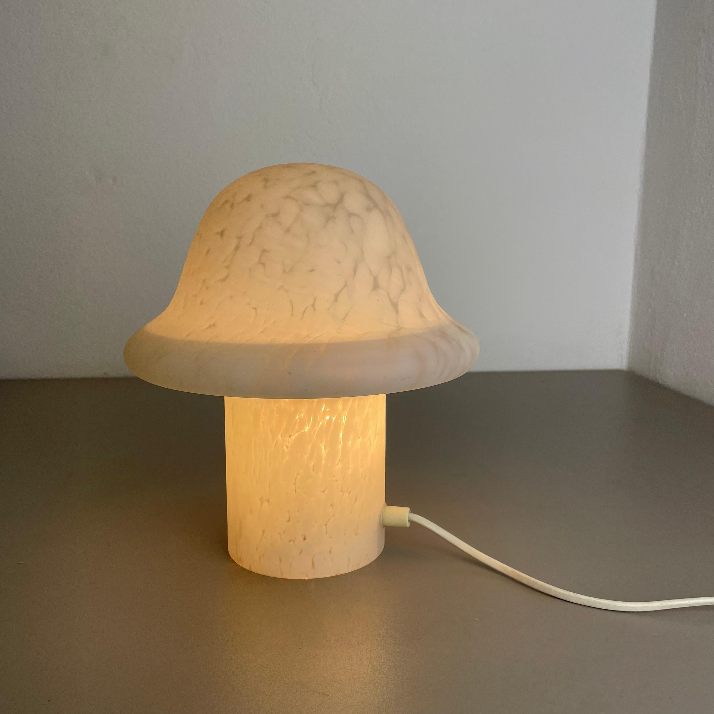 Original Glass Mushroom Desk Light by Peill & Putzler, Germany, 1970s For Sale 7