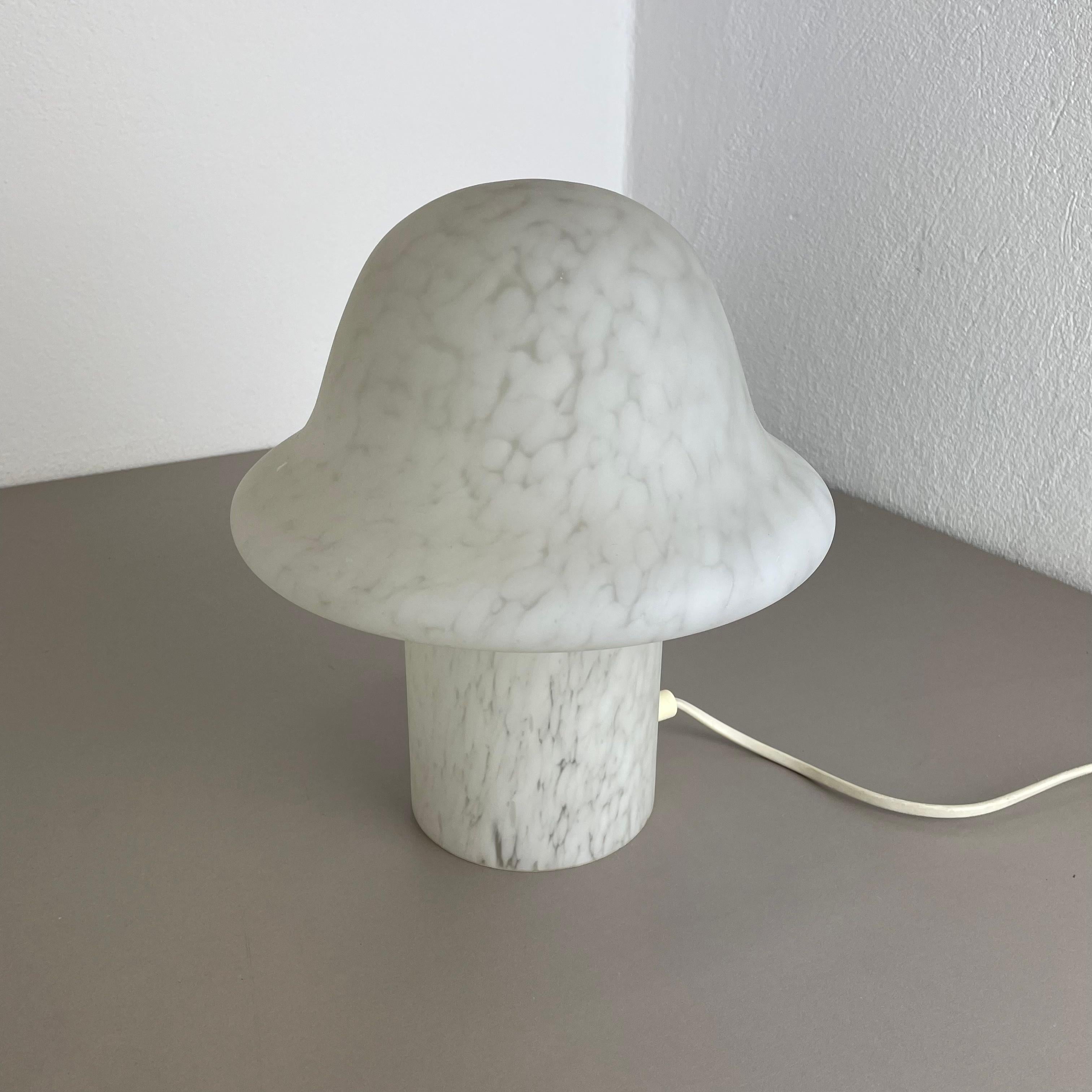 Mid-Century Modern Original Glass Mushroom Desk Light by Peill & Putzler, Germany, 1970s For Sale