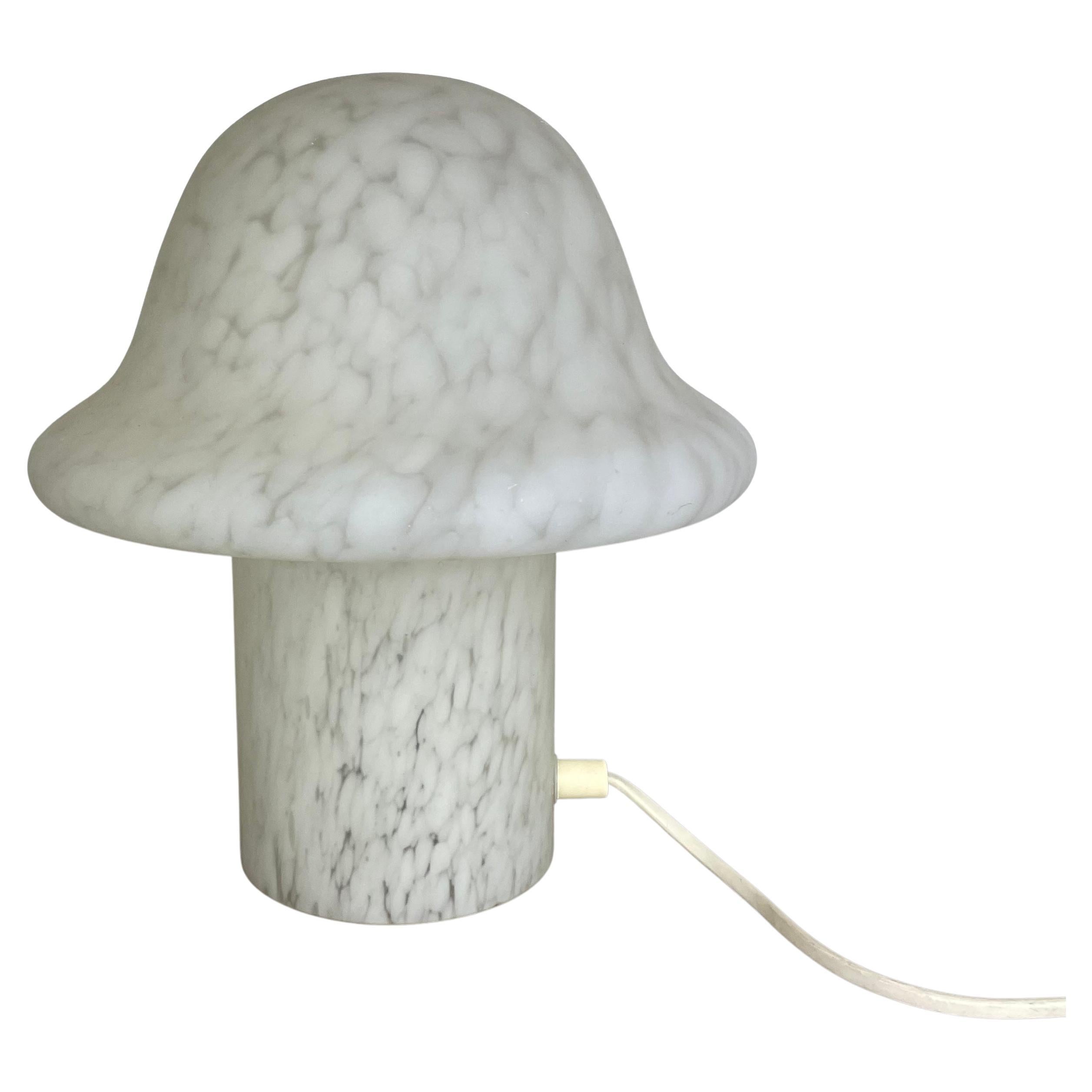 Original Glass Mushroom Desk Light by Peill & Putzler, Germany, 1970s For Sale