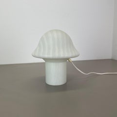 Original Glass Mushroom zebrano Desk Light by Peill & Putzler, Germany, 1970s