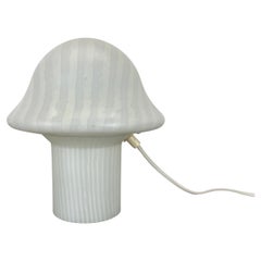 Original Glass Mushroom zebrano Desk Light by Peill & Putzler, Germany, 1970s