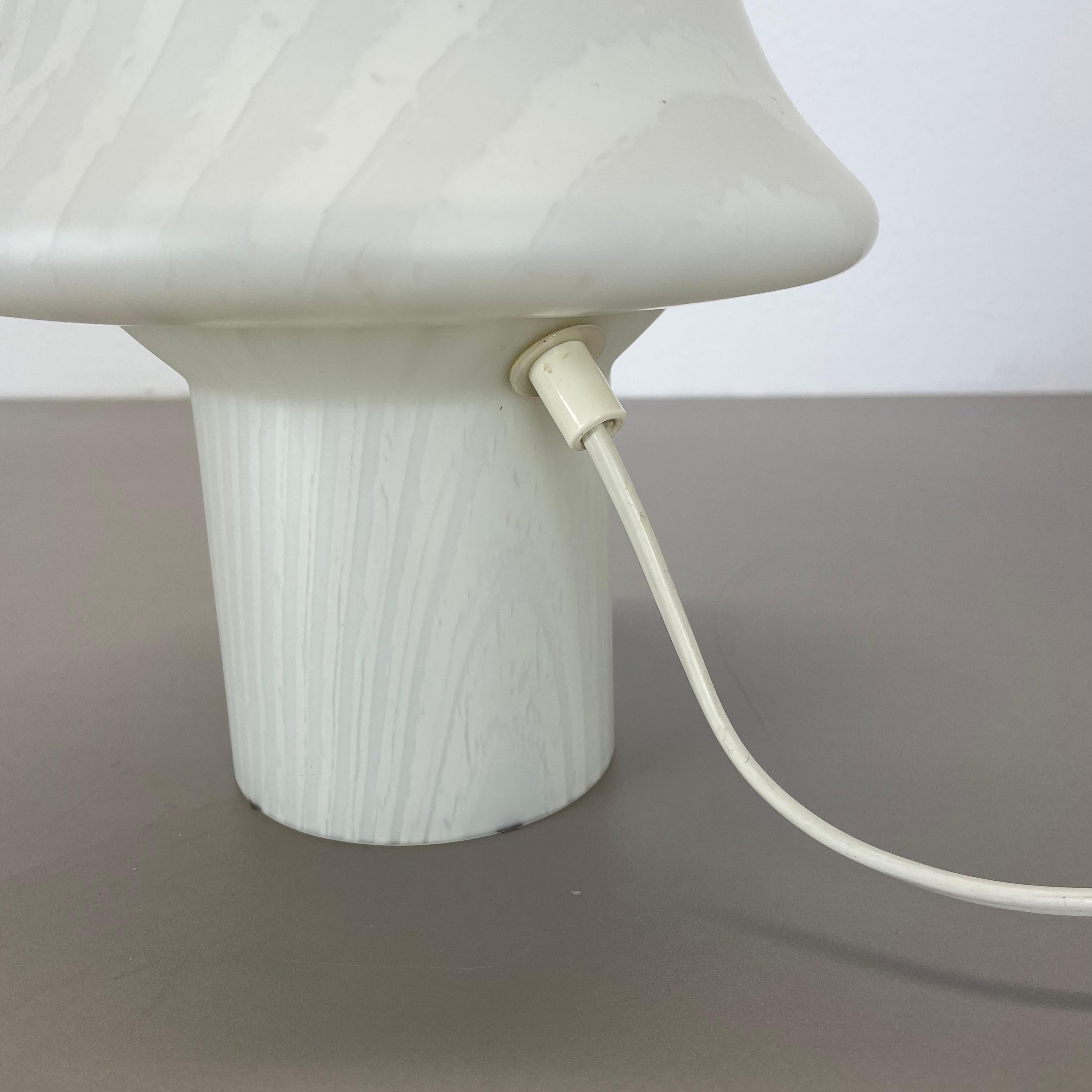 Original Glass Mushroom zebrano Desk Light by Peill & Putzler Germany  1970s no2 For Sale 5