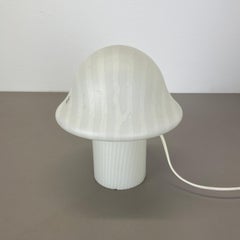Original Glass Mushroom zebrano Desk Light by Peill & Putzler Germany  1970s no2