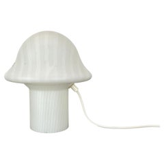 Original Glass Mushroom zebrano Desk Light by Peill & Putzler Germany  1970s no2