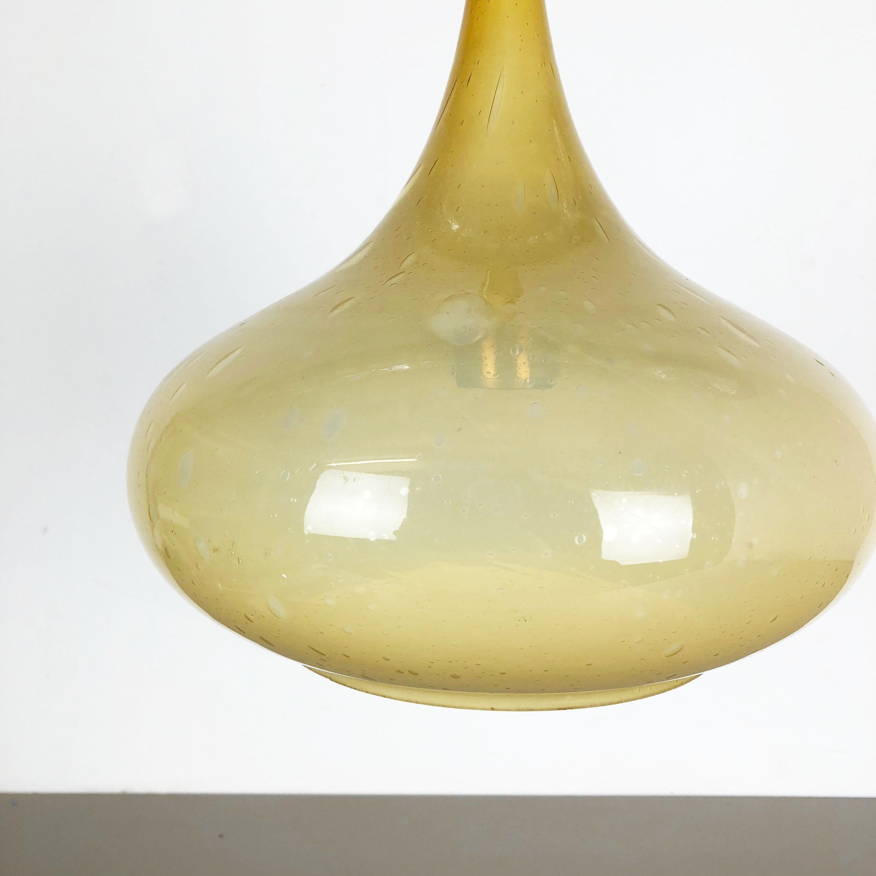 Late 20th Century Original Glass Orient Pendel Hanging Light by Doria Lights, Germany, 1970s For Sale