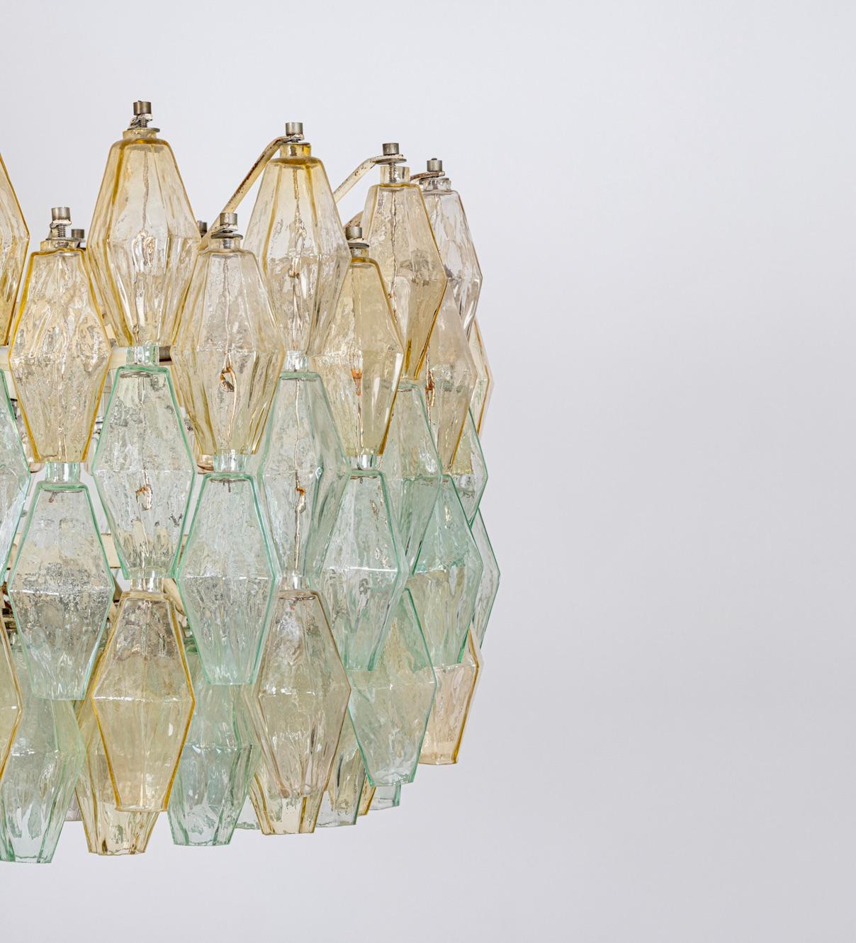 Mid-Century moderno Lampadario originale in vetro Poliedri di Carlo Scarpa per Venini, Italia, c.C. 1960 in vendita