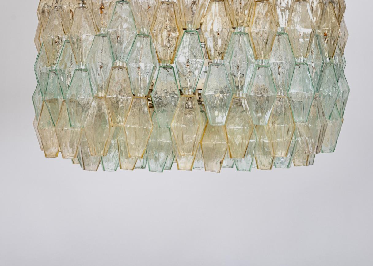 Italiano Lampadario originale in vetro Poliedri di Carlo Scarpa per Venini, Italia, c.C. 1960 in vendita