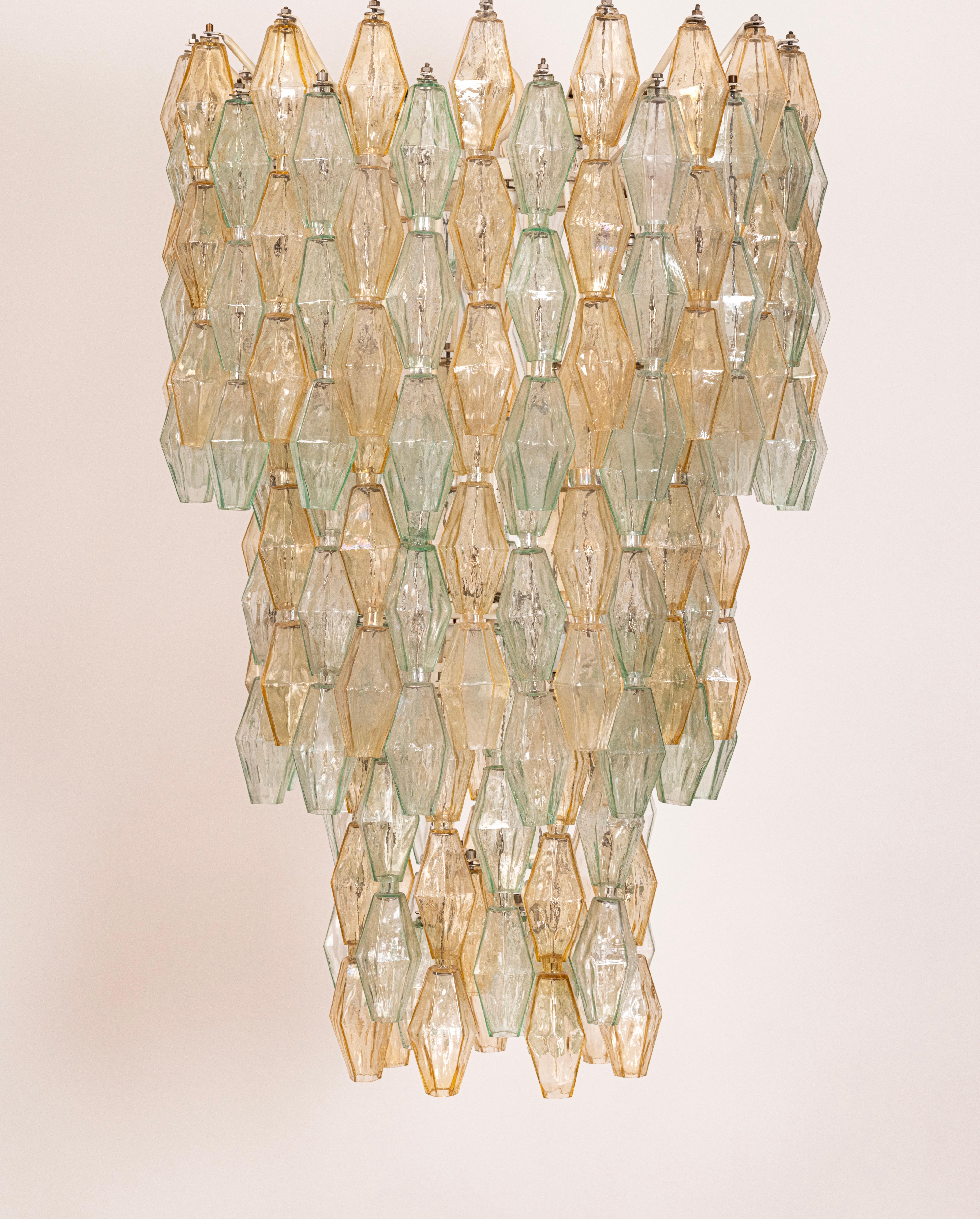 Original Glass Poliedri Chandelier by Carlo Scarpa for Venini, Italy, c.1960 In Good Condition In London, GB