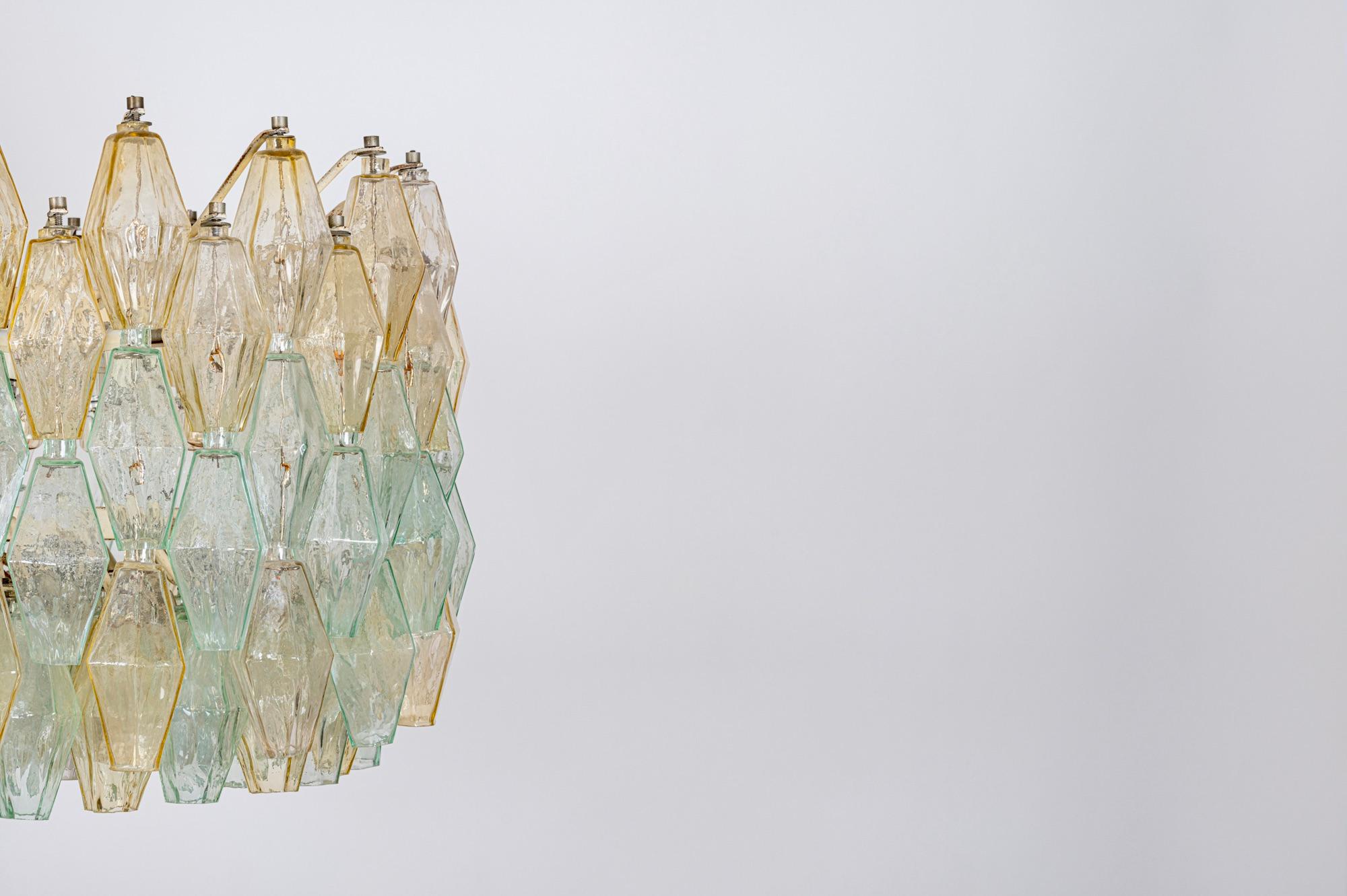 Lampadario originale in vetro Poliedri di Carlo Scarpa per Venini, Italia, c.C. 1960 In condizioni buone in vendita a London, GB