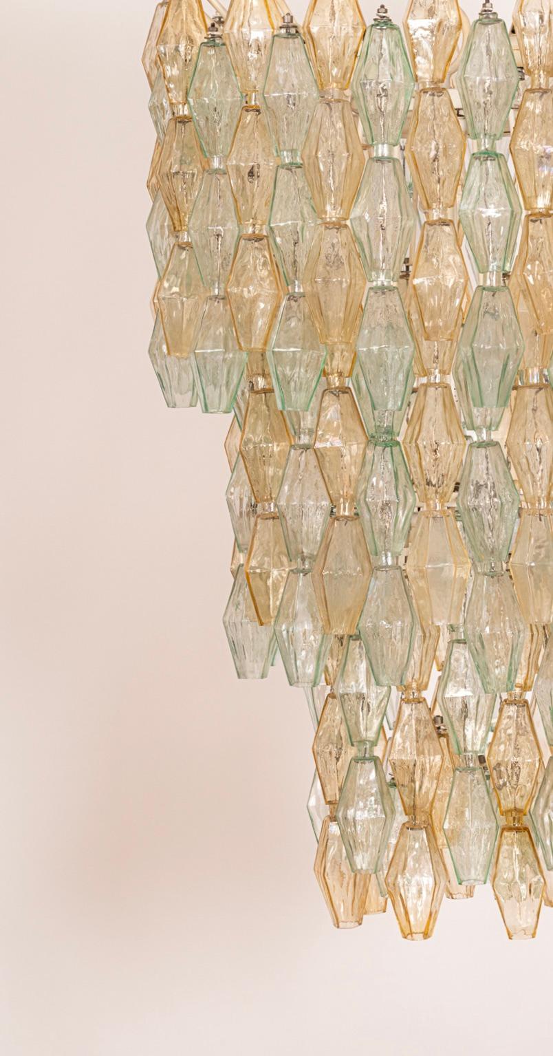 Mid-20th Century Original Glass Poliedri Chandelier by Carlo Scarpa for Venini, Italy, c.1960