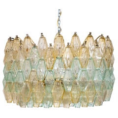 Lampadario originale in vetro Poliedri di Carlo Scarpa per Venini, Italia, c.C. 1960