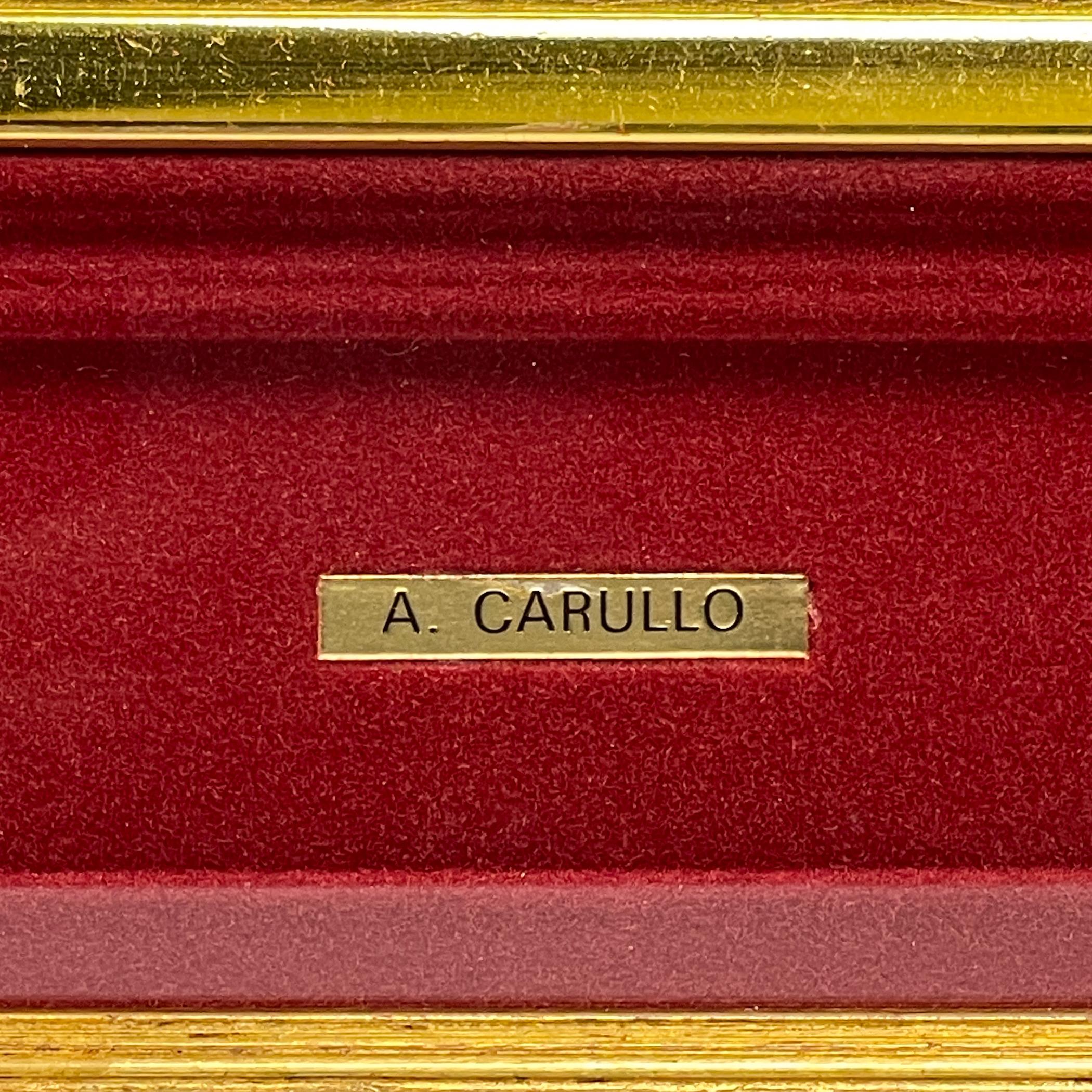 Original Kollektion Kiefern mit Blattgold-Gravur 23K von A. Carullo, Italien, 1980er Jahre im Angebot 8