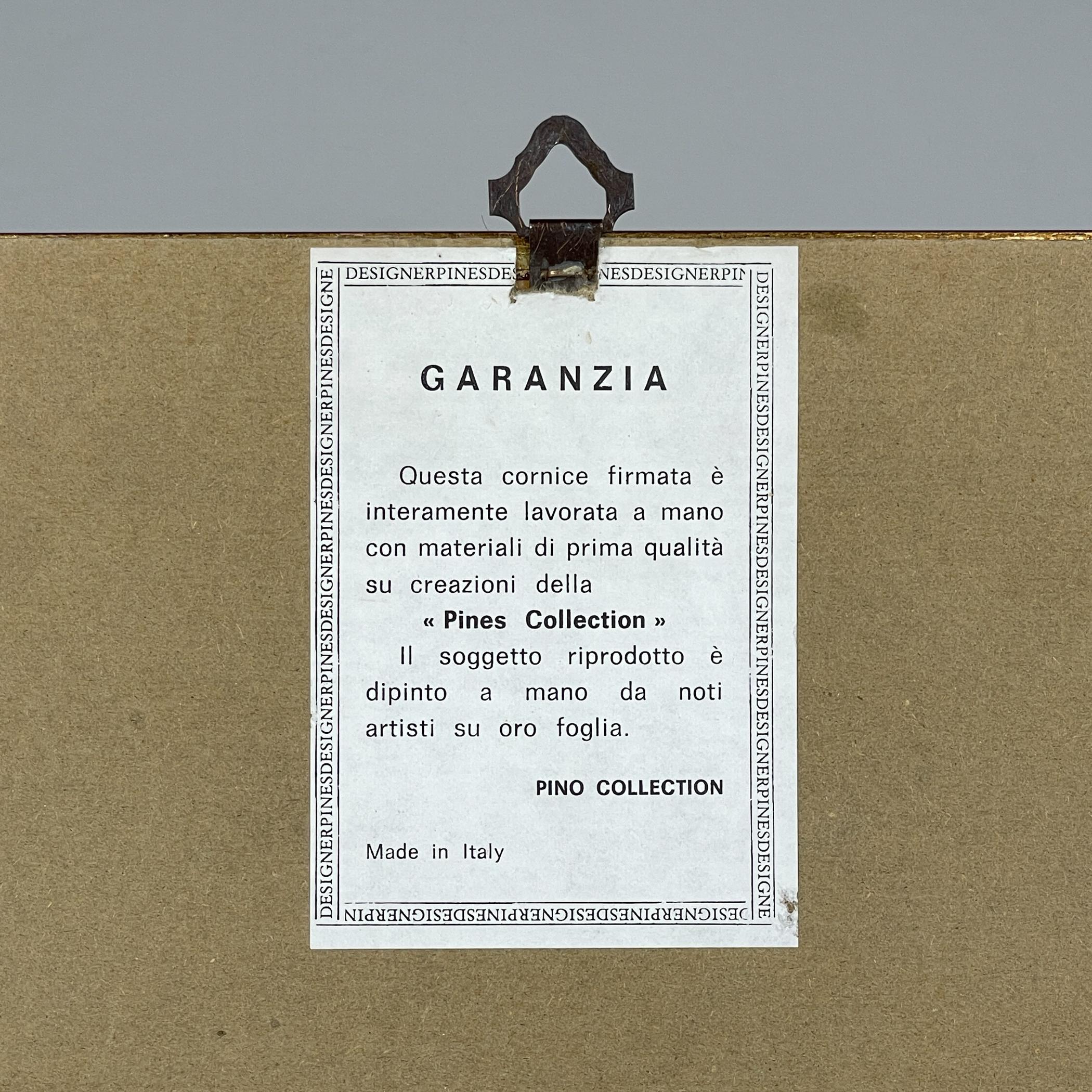 Original Kollektion Kiefern mit Blattgold-Gravur 23K von A. Carullo, Italien, 1980er Jahre im Angebot 1