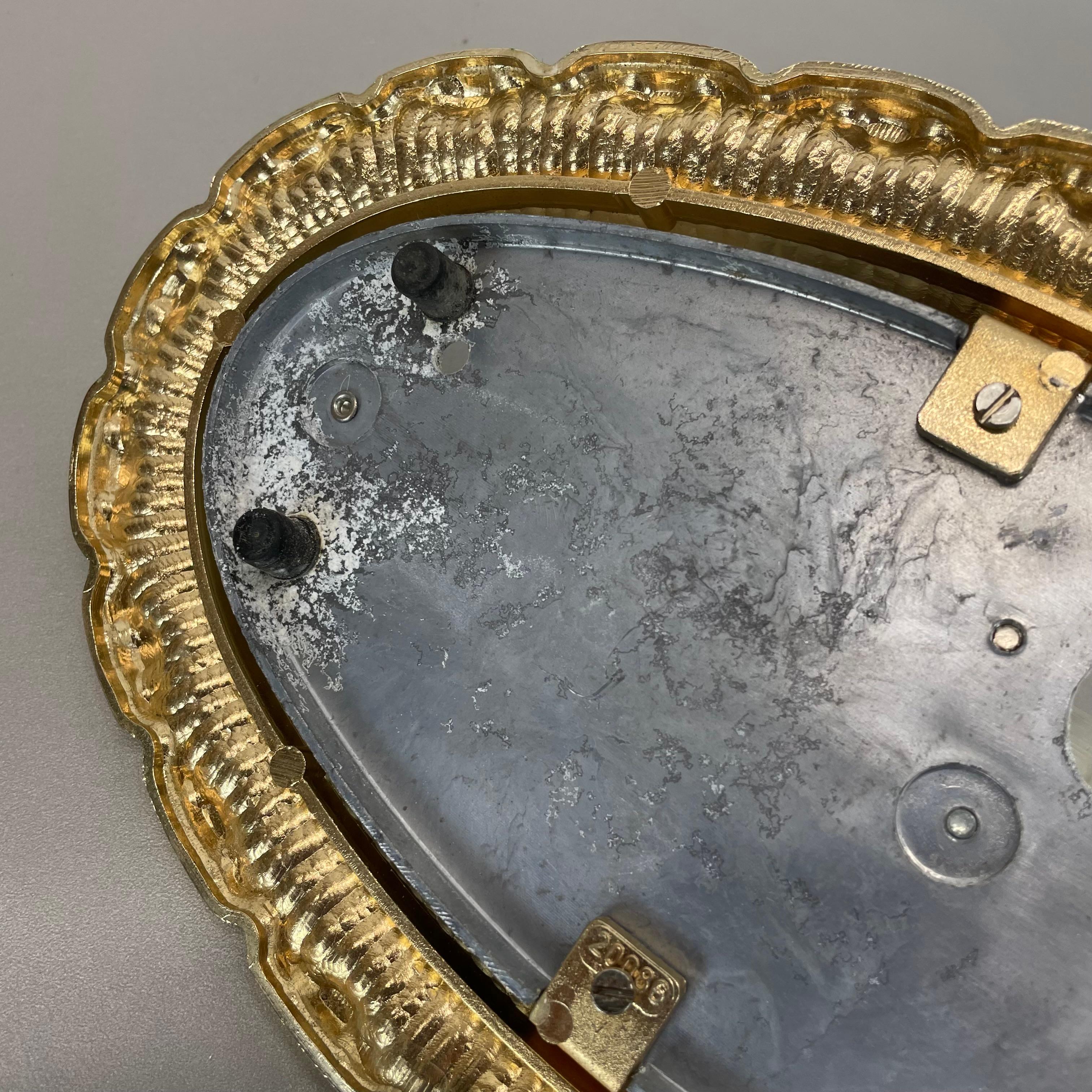 Originale applique in vetro dorato di Glashütte Limburg, anni '70 in vendita 5