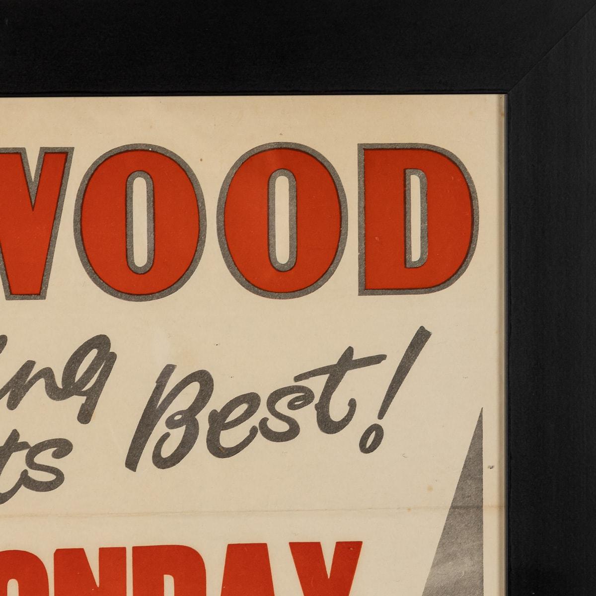 Original Goodwood 'Motor Racing At It's Best!' Poster For Whit-Monday, c.1957 In Good Condition In Royal Tunbridge Wells, Kent