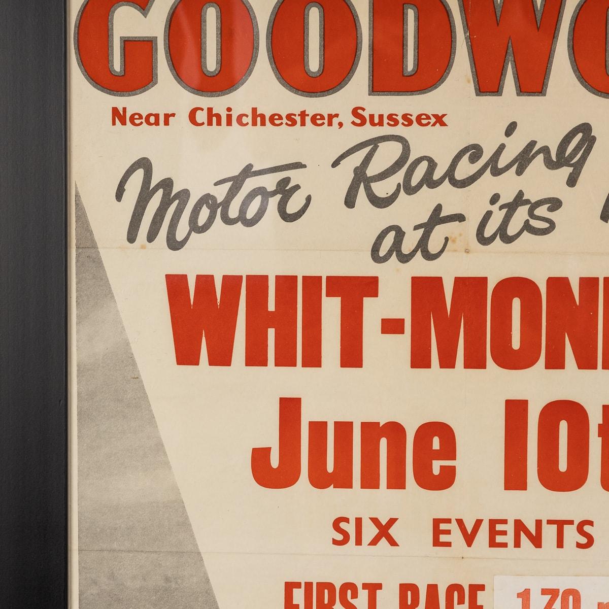 Original Goodwood 'Motor Racing At It's Best!' Poster For Whit-Monday, c.1957 1