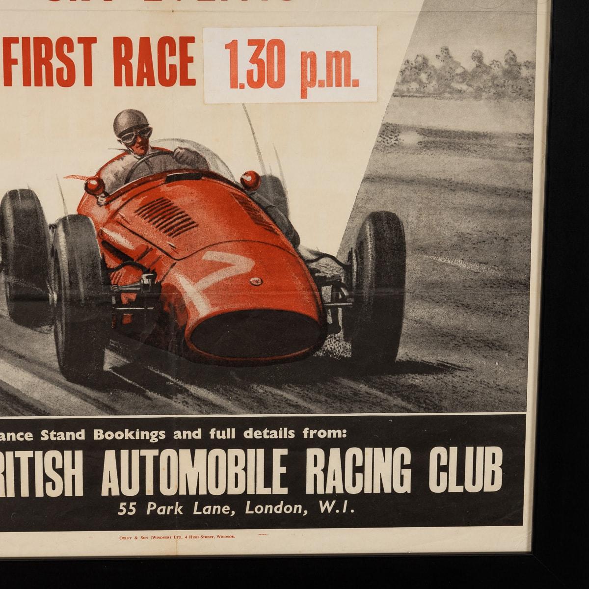Original Goodwood 'Motor Racing At It's Best!' Poster For Whit-Monday, c.1957 3