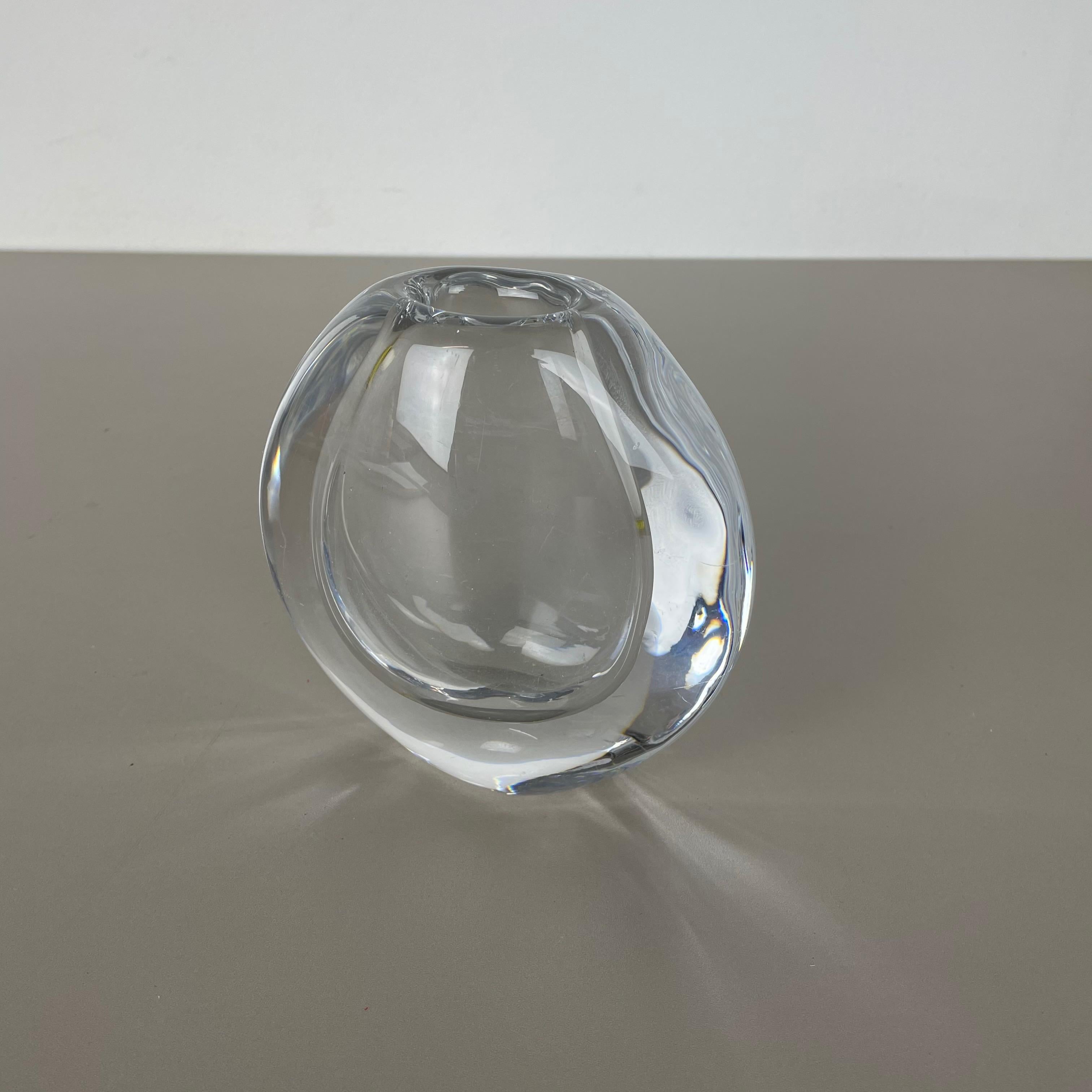 Mid-Century Modern Original Göran Wärff Drop 2, 1kg Glass Object Vase for Kosta Boda AB Sweden, 1960