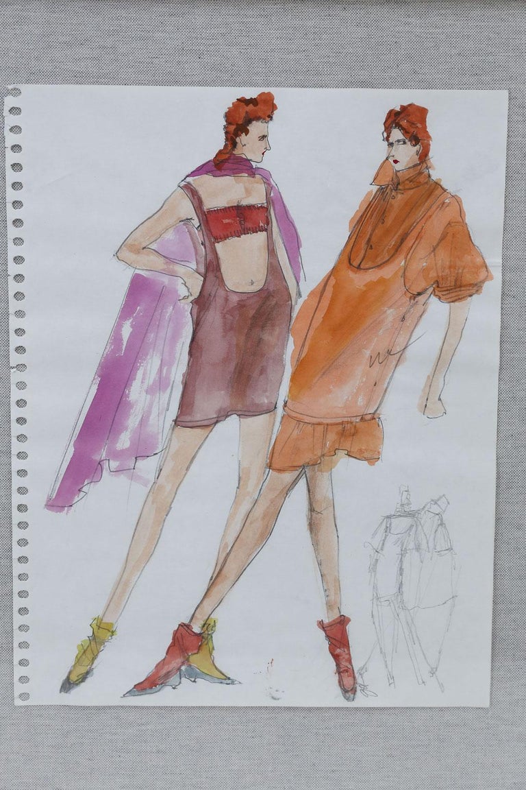 Original Gordon Henderson Fashion Sketches For Sale at 1stDibs